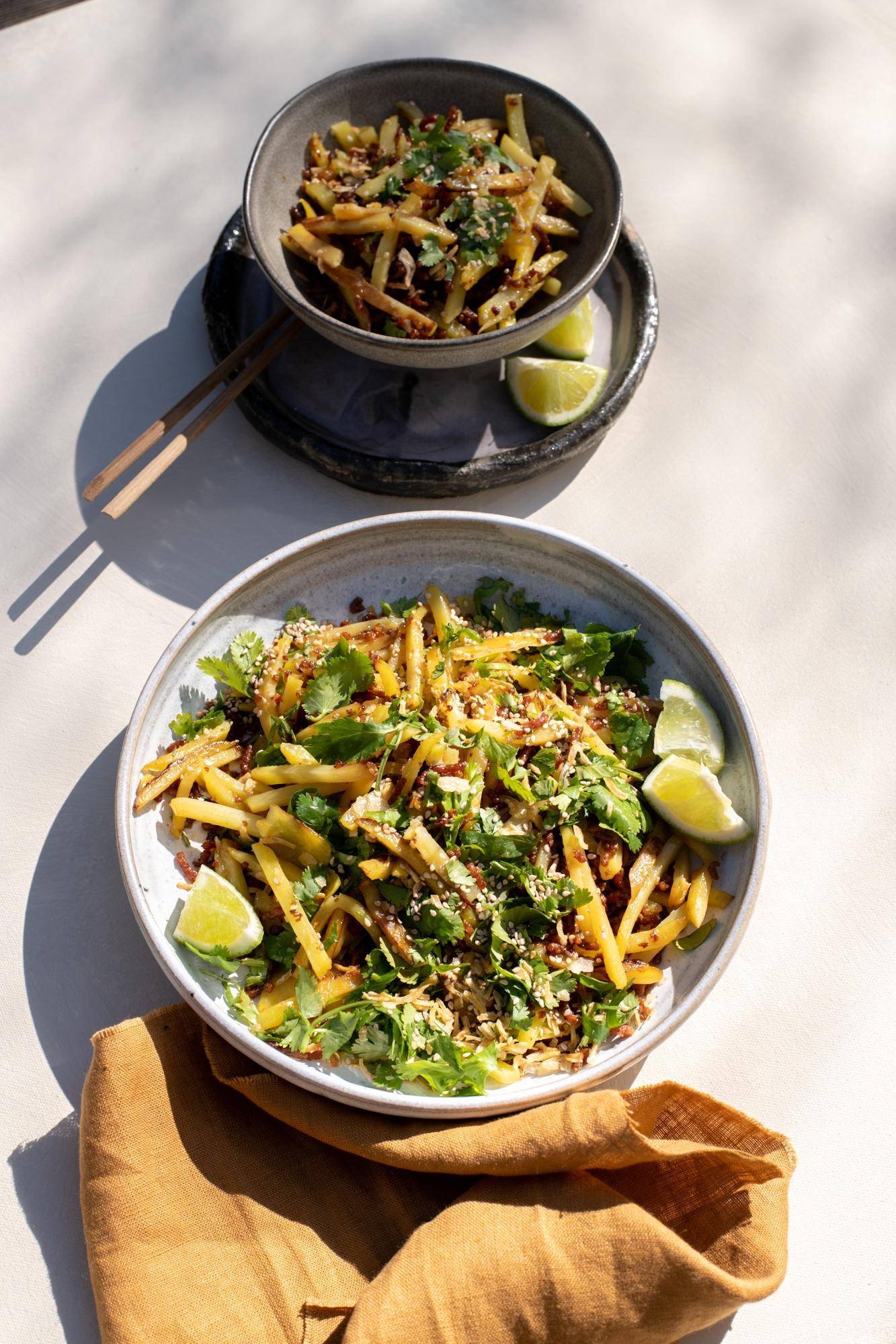 Geröstete Kartoffeln mit Koriander und Sesam Rezept | Happy Plates