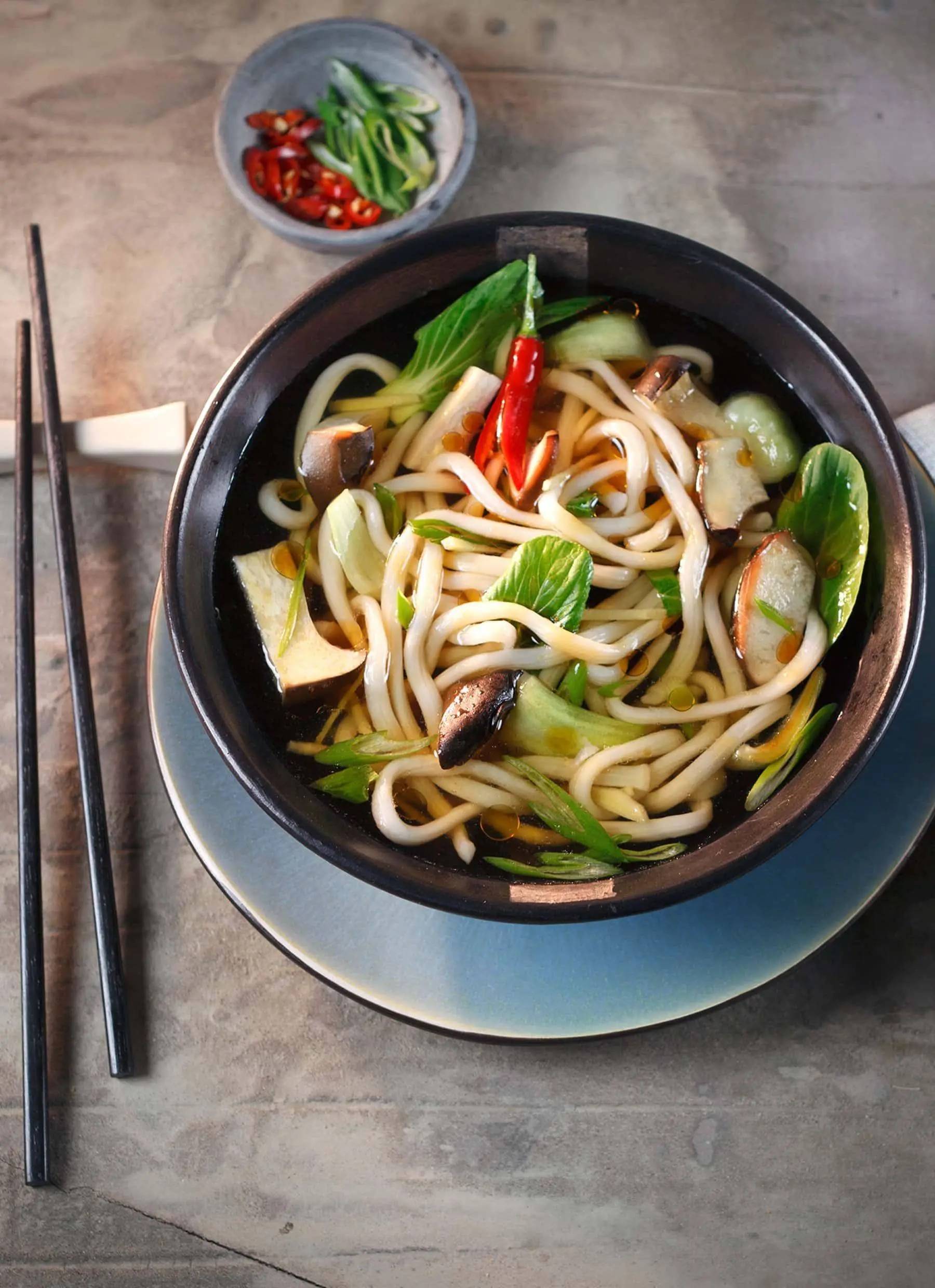 Udon Suppe mit Shiitake-Pilzen und Pak Choi Rezept | Happy Plates