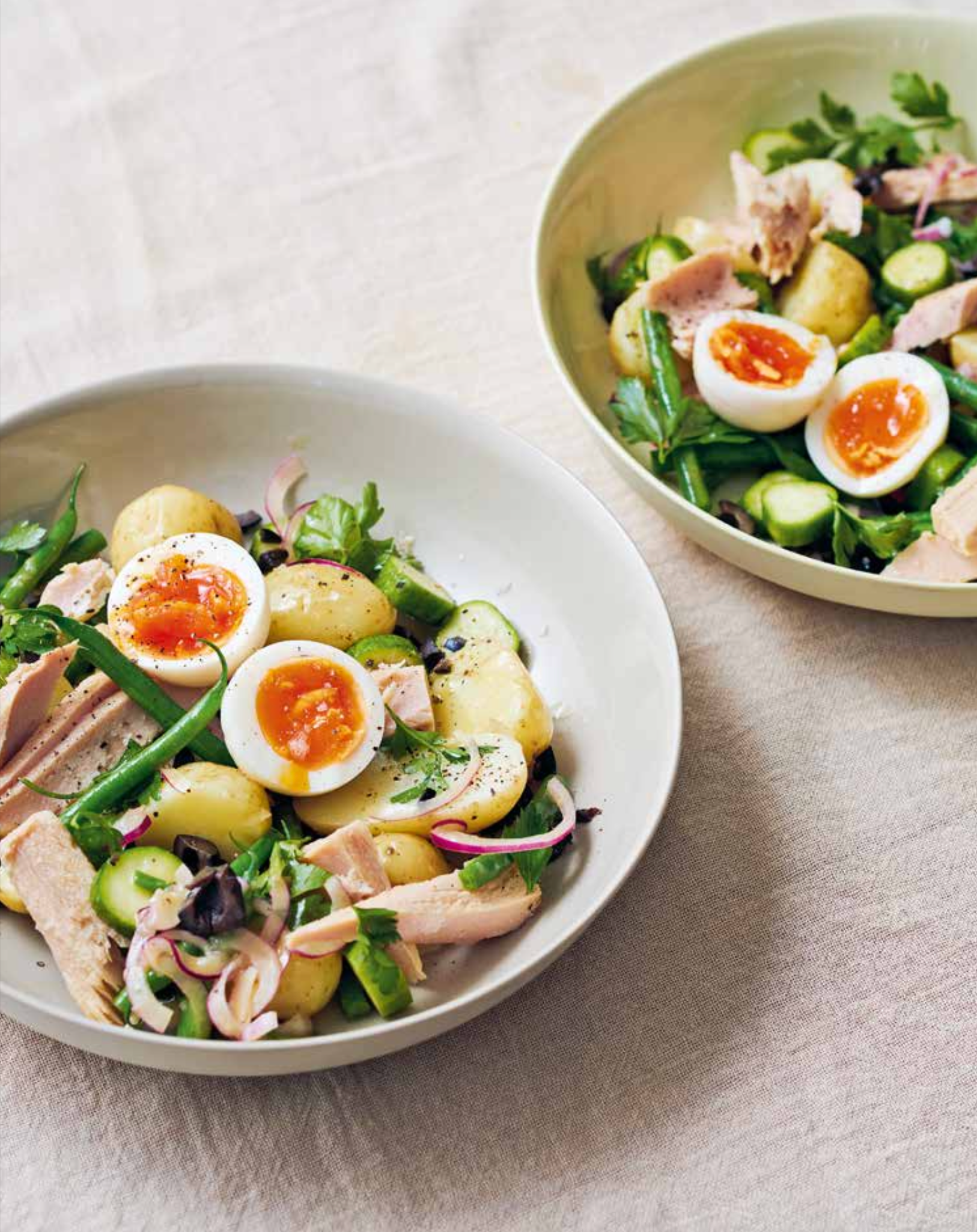 Salat Niçoise mit Dijon Dressing