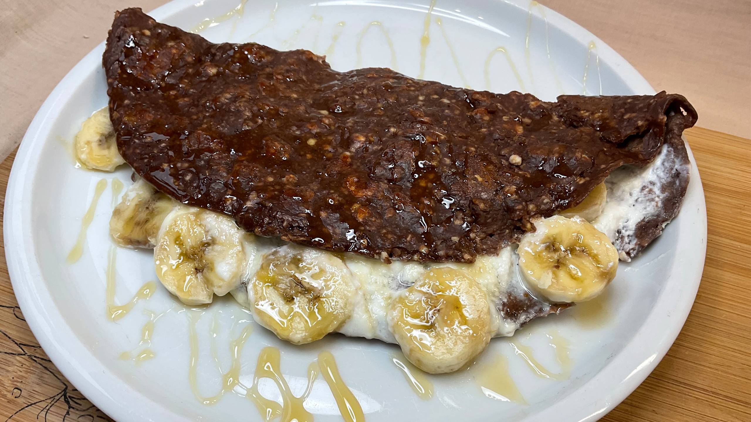 Haferflocken, Eier und Obst!