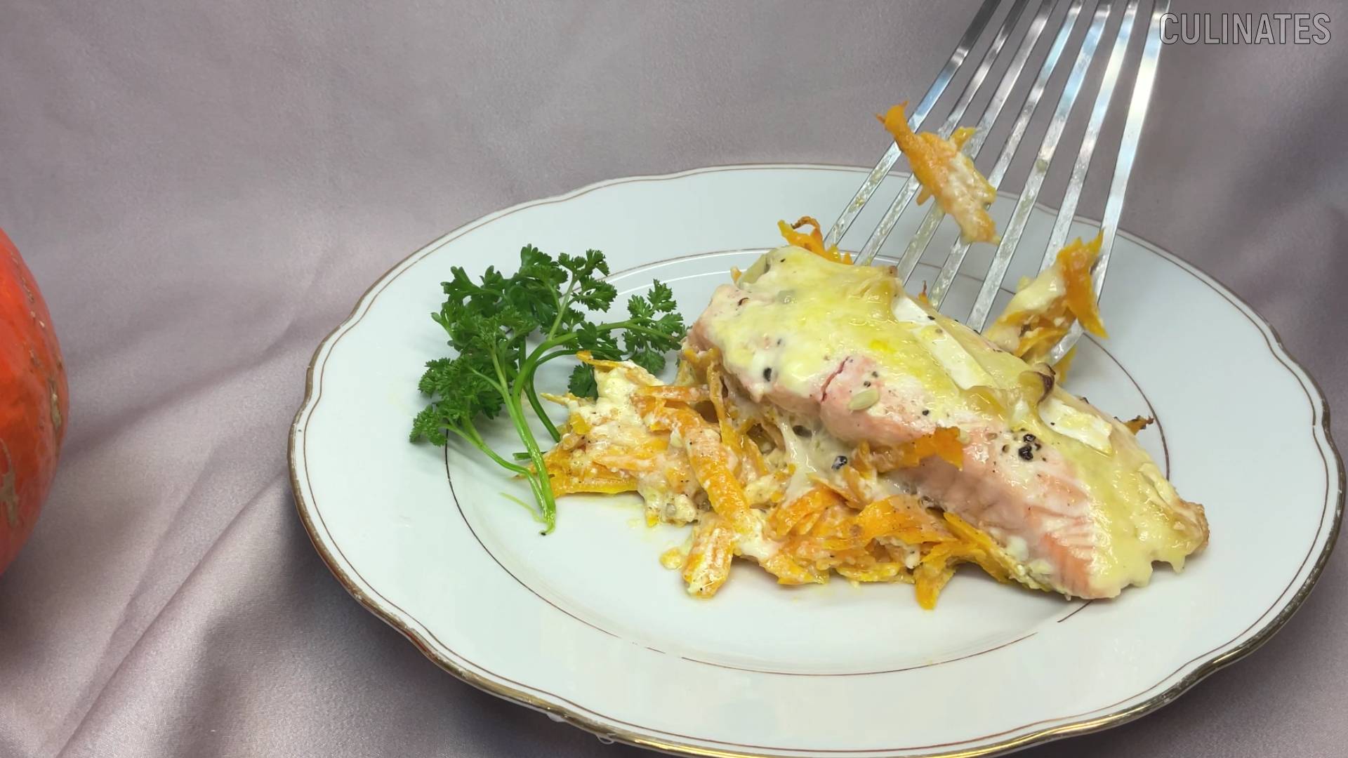 Lachs mit Hokkaido-Kürbis