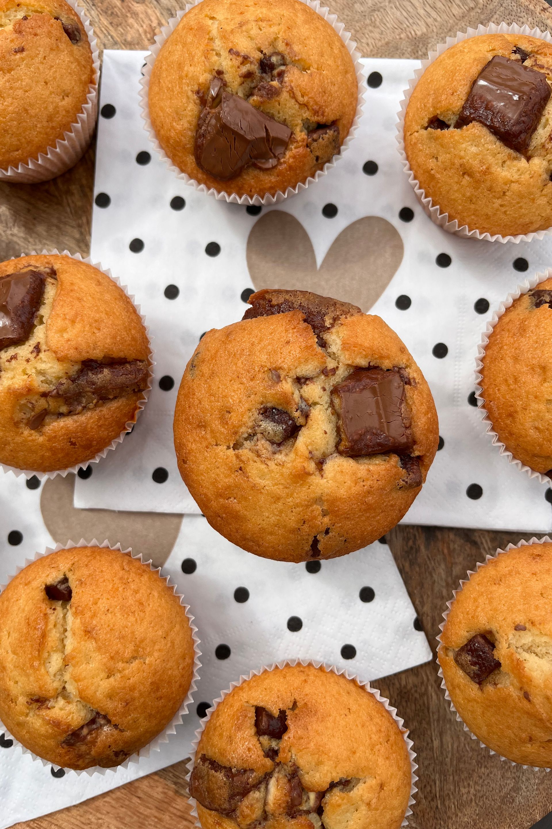 Muffins mit Kinderschokolade