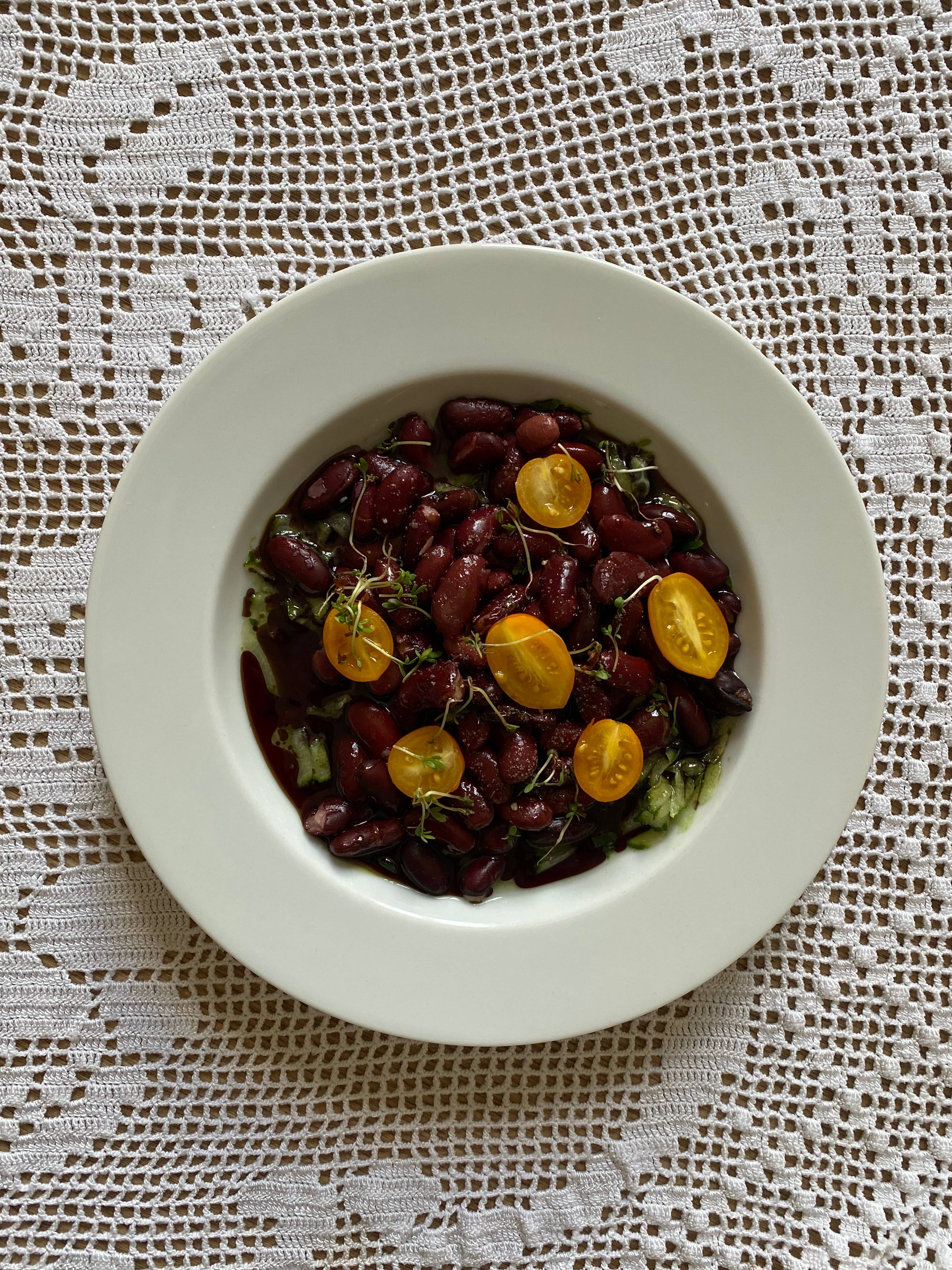 Bohnen-Gurken Salat