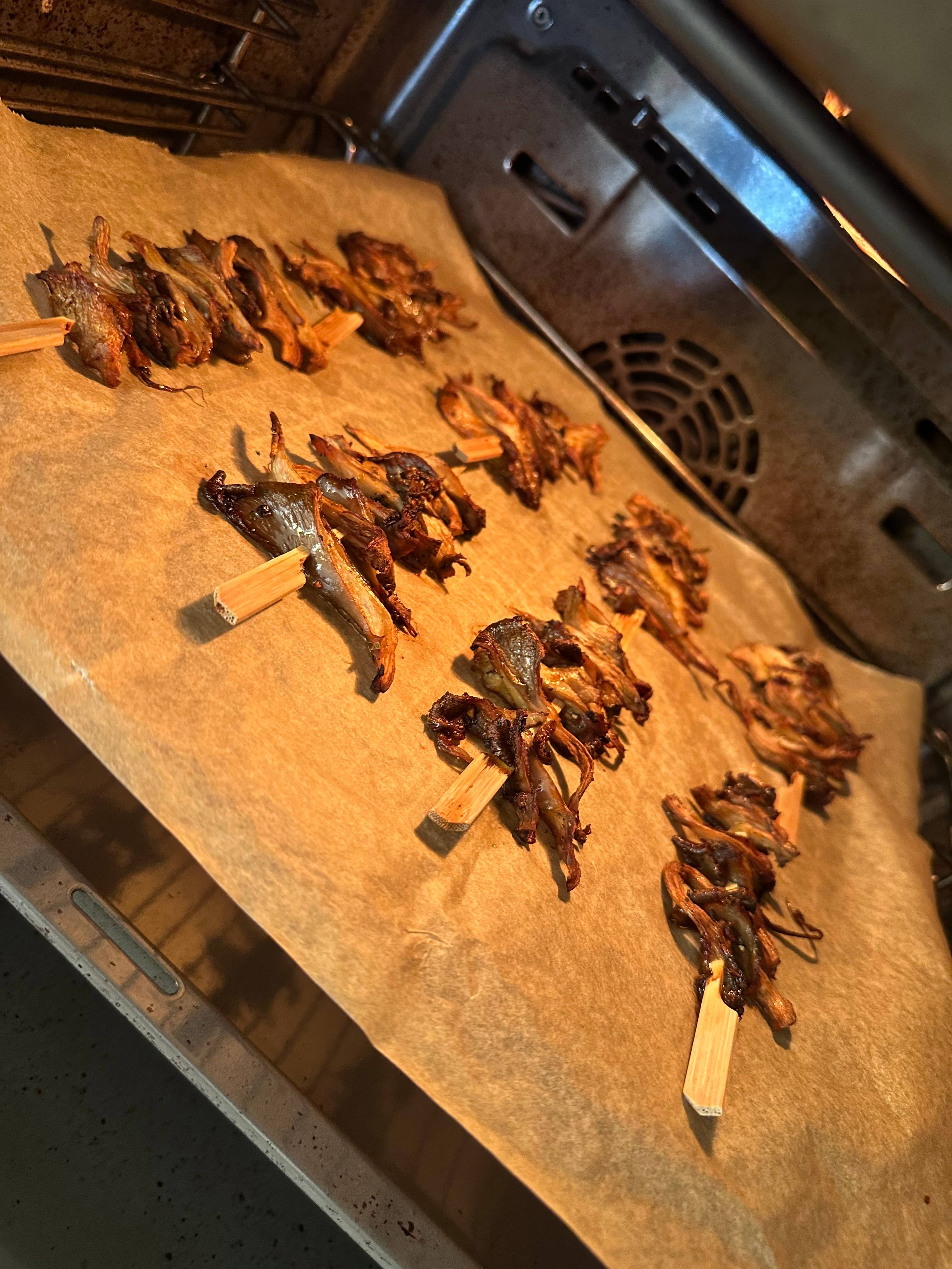 Austernpilz-Spieße